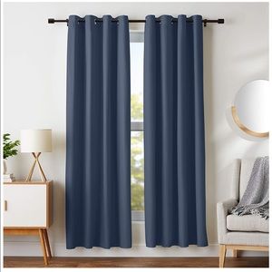 Navy blue blackout curtains